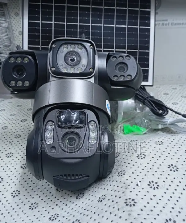 V380pro 4-G Solar PTZ Triple Lens 6-Mp Camera