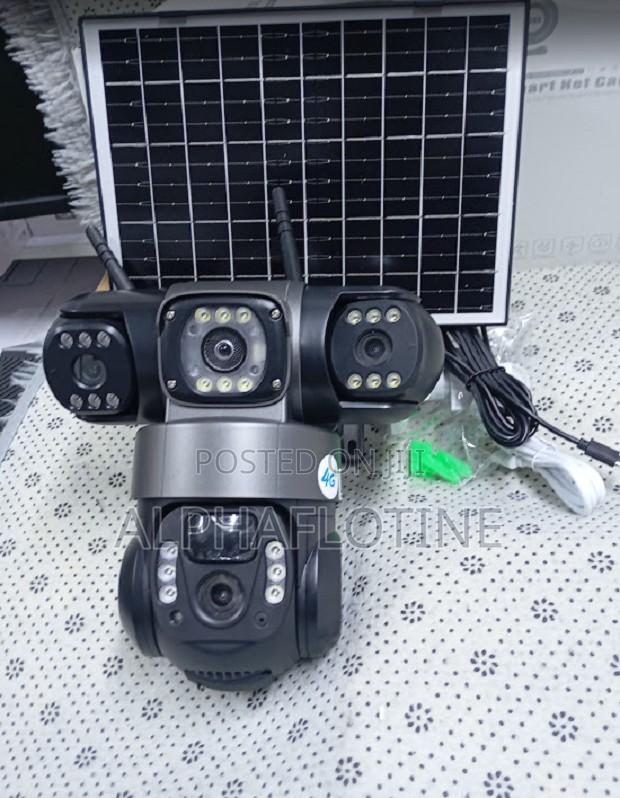 Triple Lens(3) Solar PTZ Powered Outdoor Security Cameras