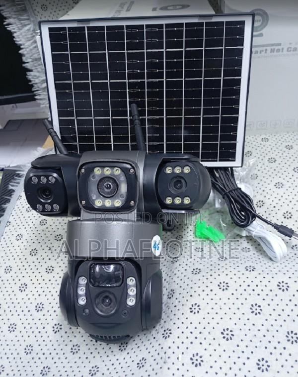 Hree-Lens Security Camera Outdoor, 360° View Outside Camera - main view