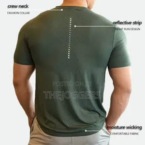 Men's Reflective Print T-Shirt Lightweight Polyester Fiber