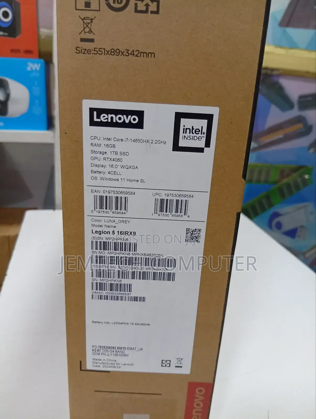 New Laptop Lenovo Legion 5 16GB Intel Core I7 SSD 1T