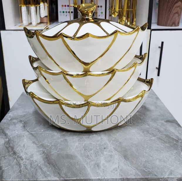 Classy 3 Piece Set Ceramic Serving Bowls - main view