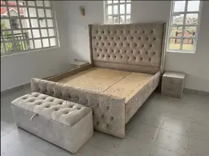 5 by 6 Chester Bed + Side Drawers + Ottoman