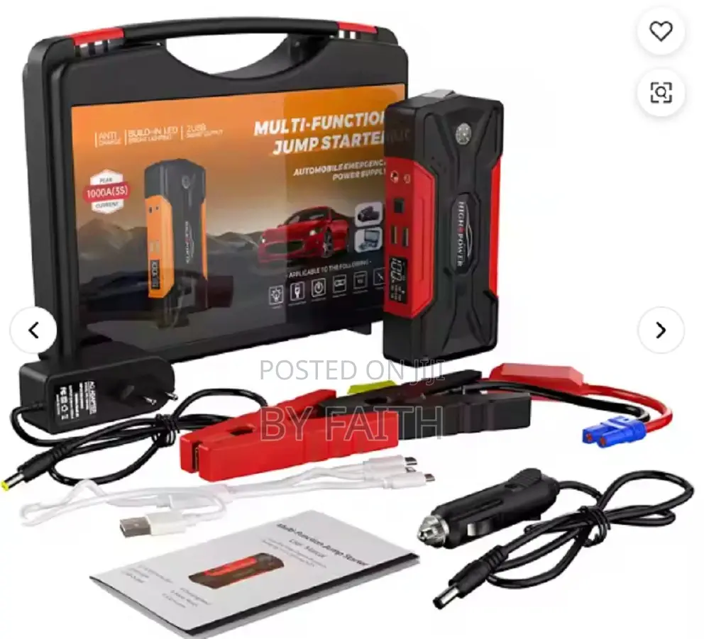 Portable Emergency Car Jump Starter Kit and Air Compressor