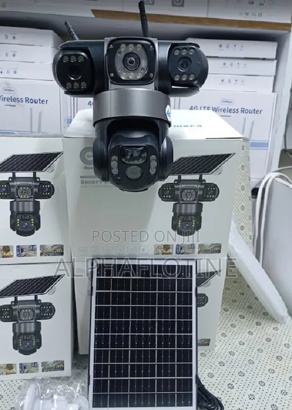 Outdoor Security V380pro 4g Solar PTZ Triple Lens 6mp