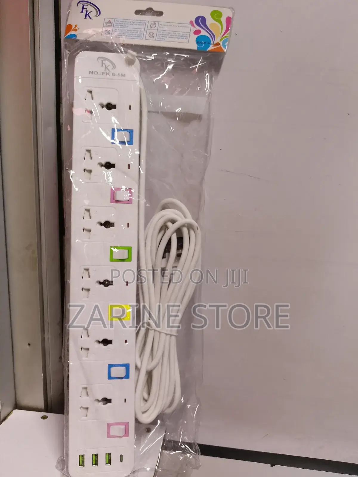 Fk 6 Ways Power Extension Corded 10 Metre Has 3 Usb C Port