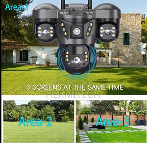 V380pro Triple Lens Solar Powered 4g Lte Security Camera - thumbnail 2