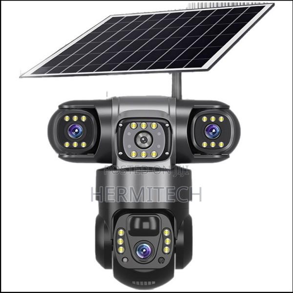V380 Hotsale Triple Lens Solar 4g Camera Support - thumbnail 2