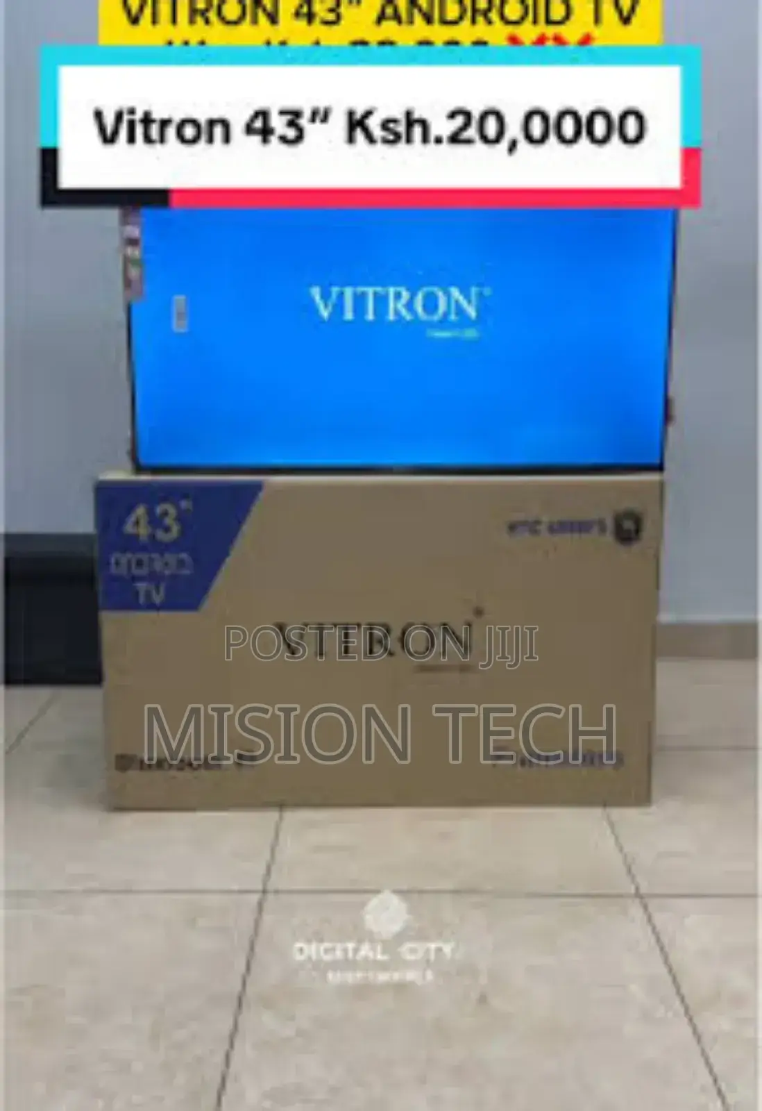 Vitron 43′′Smart Android Frameless With Bluetooth* 