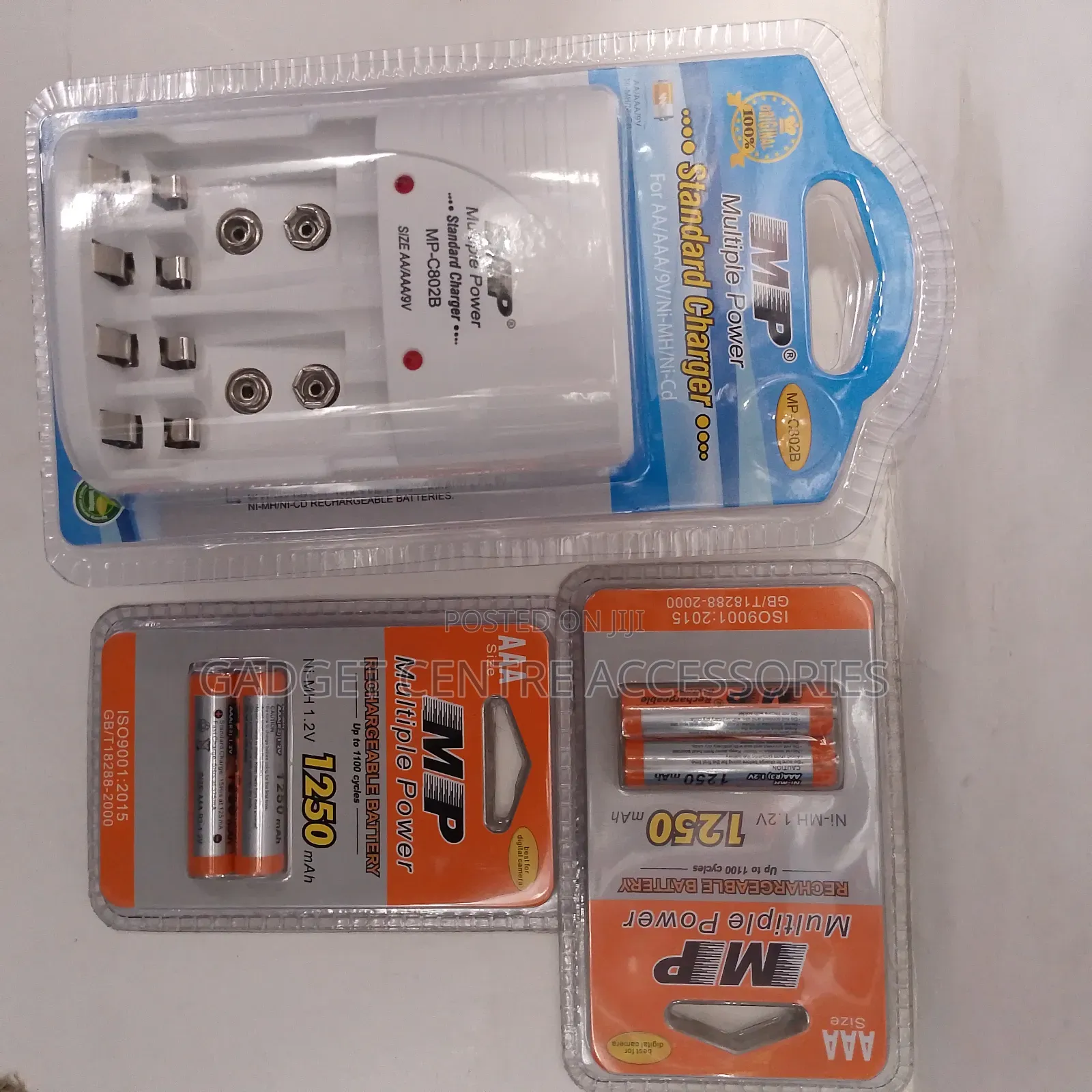 2 Pairs Aaa Mp Rechargeable Batteries,9v Charger