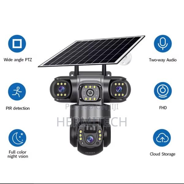 V380pro 4g Ip Solar Poweredthree Lens Camera 3 Screens - main view