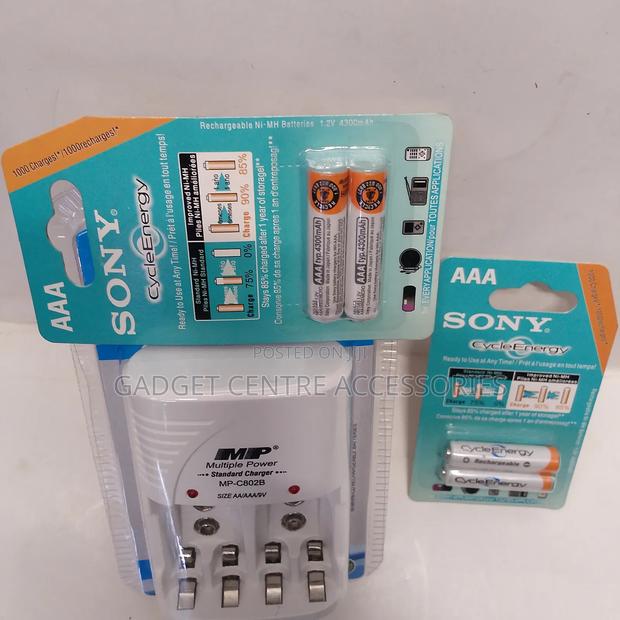 Sony Aaa Rechargeable 2 Pairs,9v Charger