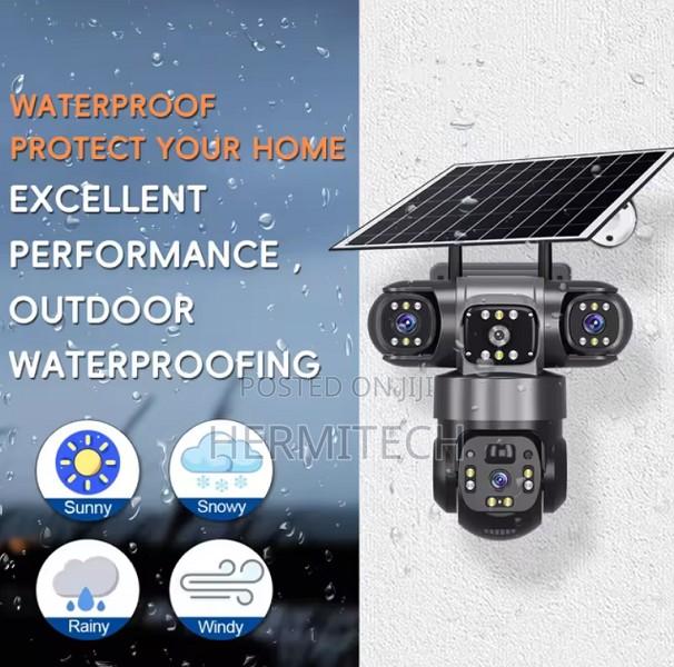 6mp V380 Pro Solar-Powered Outdoor Security Camera - main view