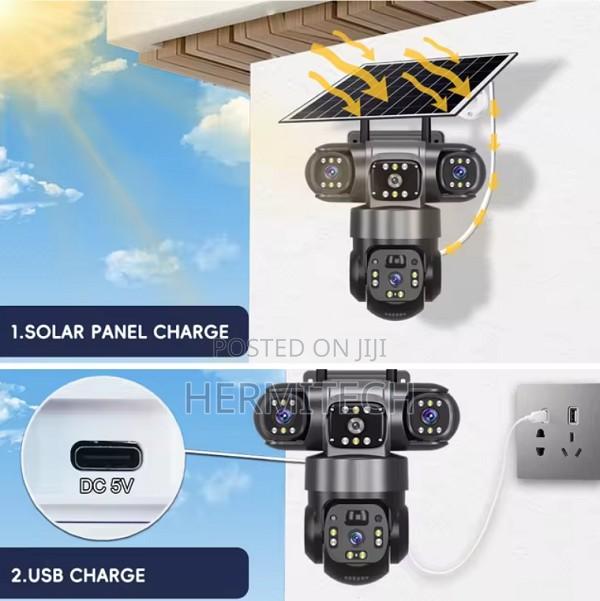 6mp V380 Pro Solar-Powered Outdoor Security Camera - thumbnail 3