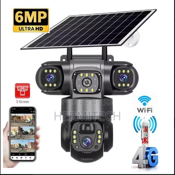 Outdoor Tripple Lens 4g Solar Camera Wireless Camera Solar - main view