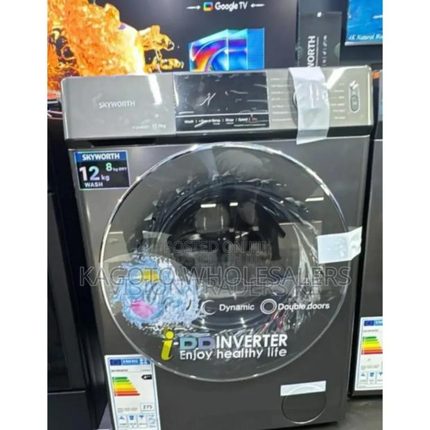 Front Load Washing Machine- Skyworth 12kgs Wash and Dry - main view