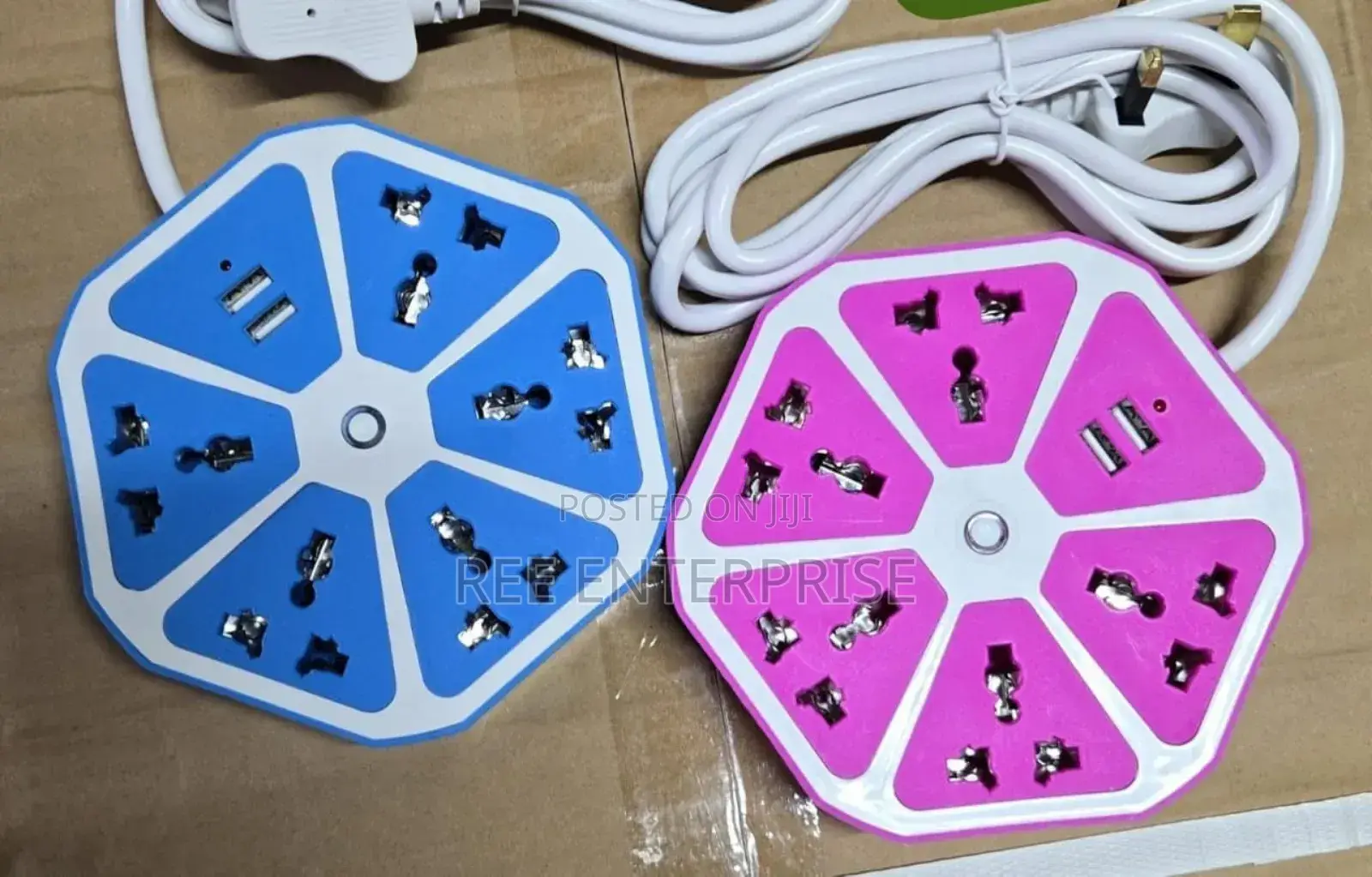 Round 4way Extension Plus 2 Usb Ports