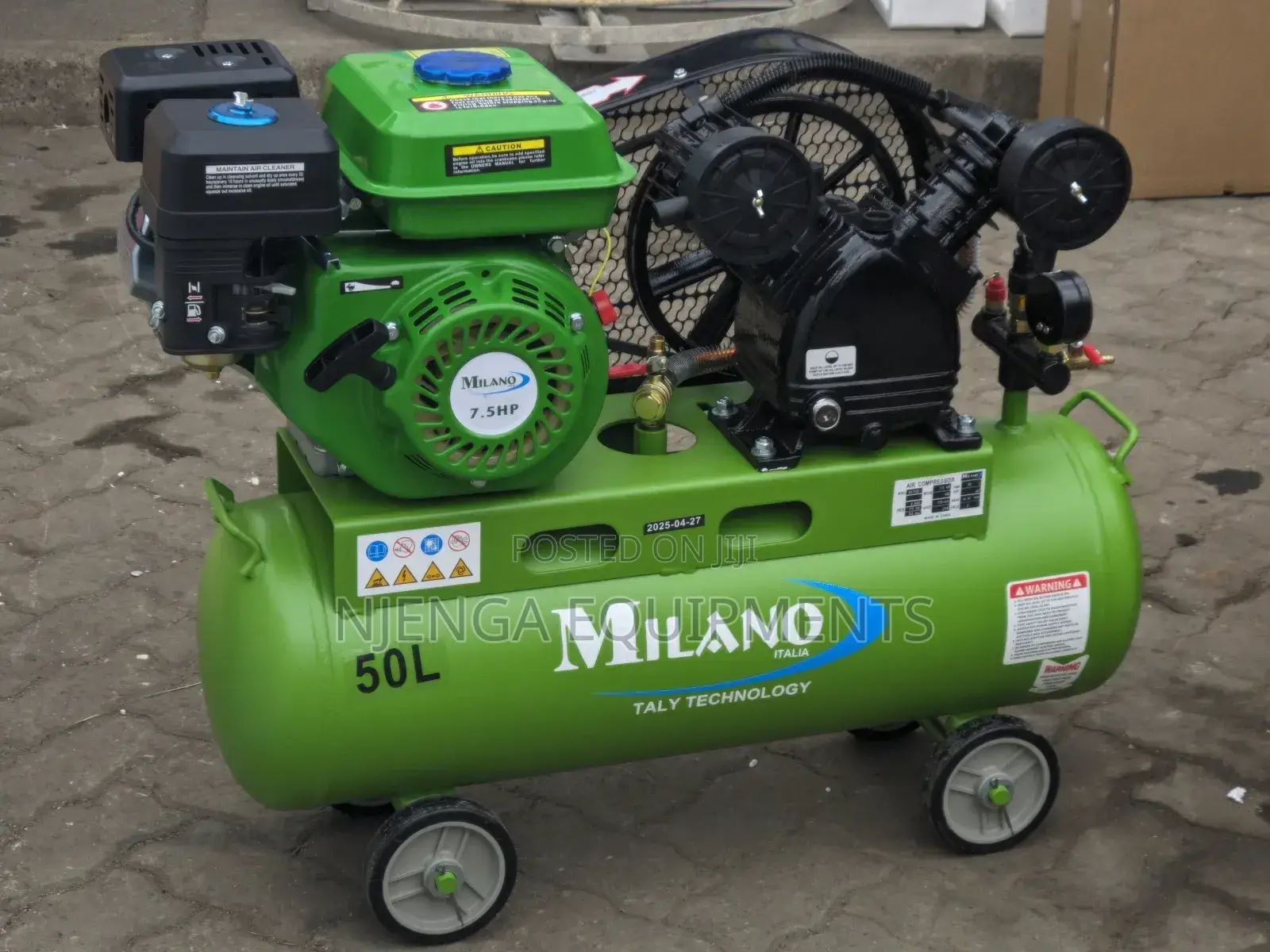 50l Heavy-Duty Engine Air Compressor – Milano Italia