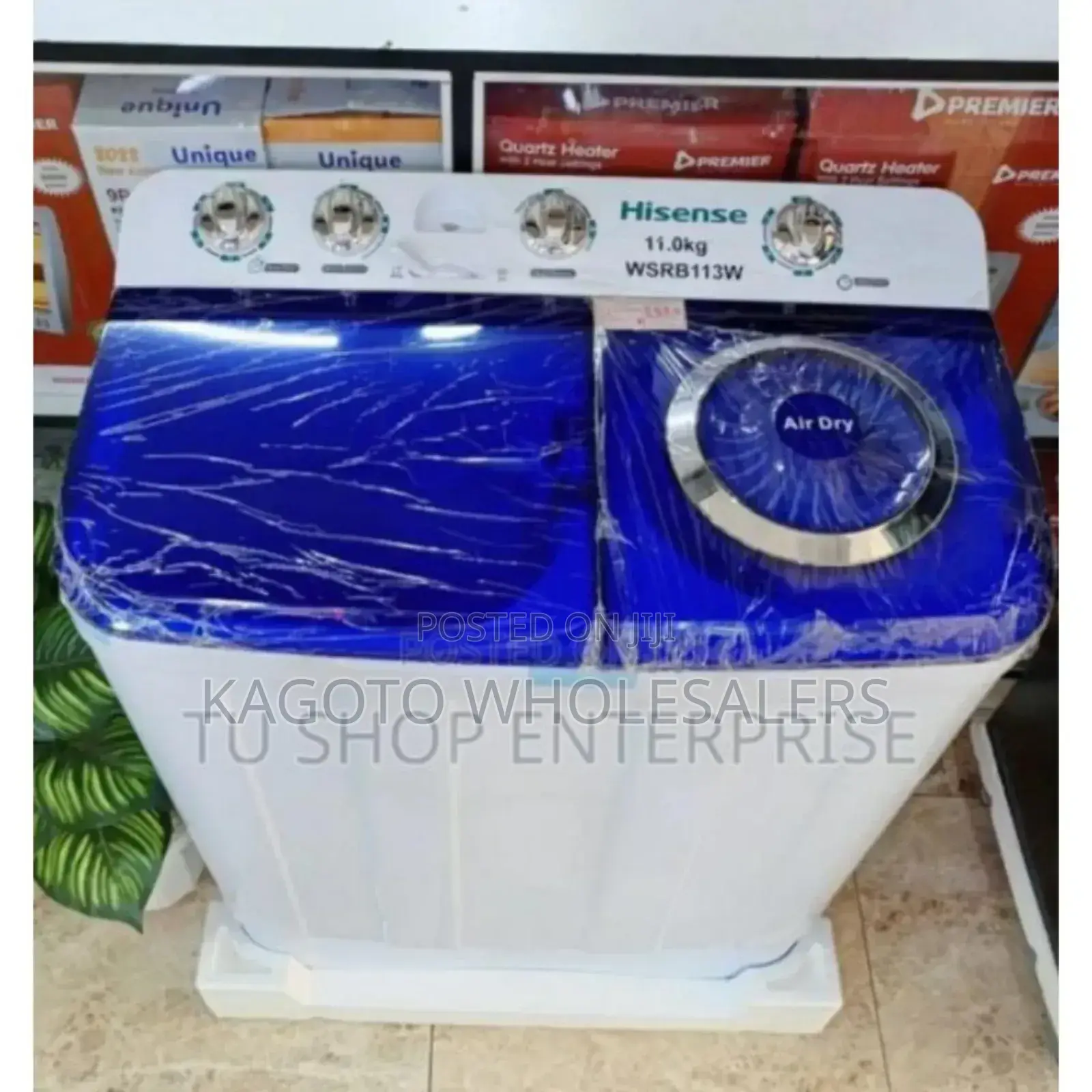 Colour White - Hisense 11kgs Twin Wash and Spin. 