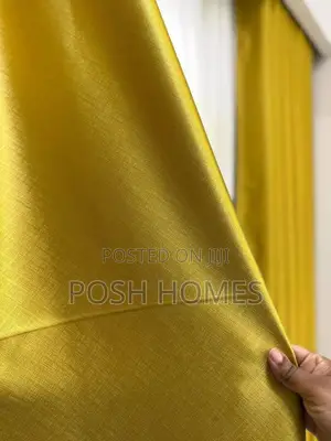 Mustard Quality Black Out Curtains