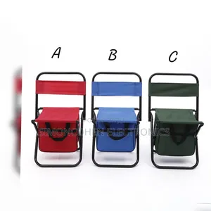 Foldable Camping Chair With Storage Pouch