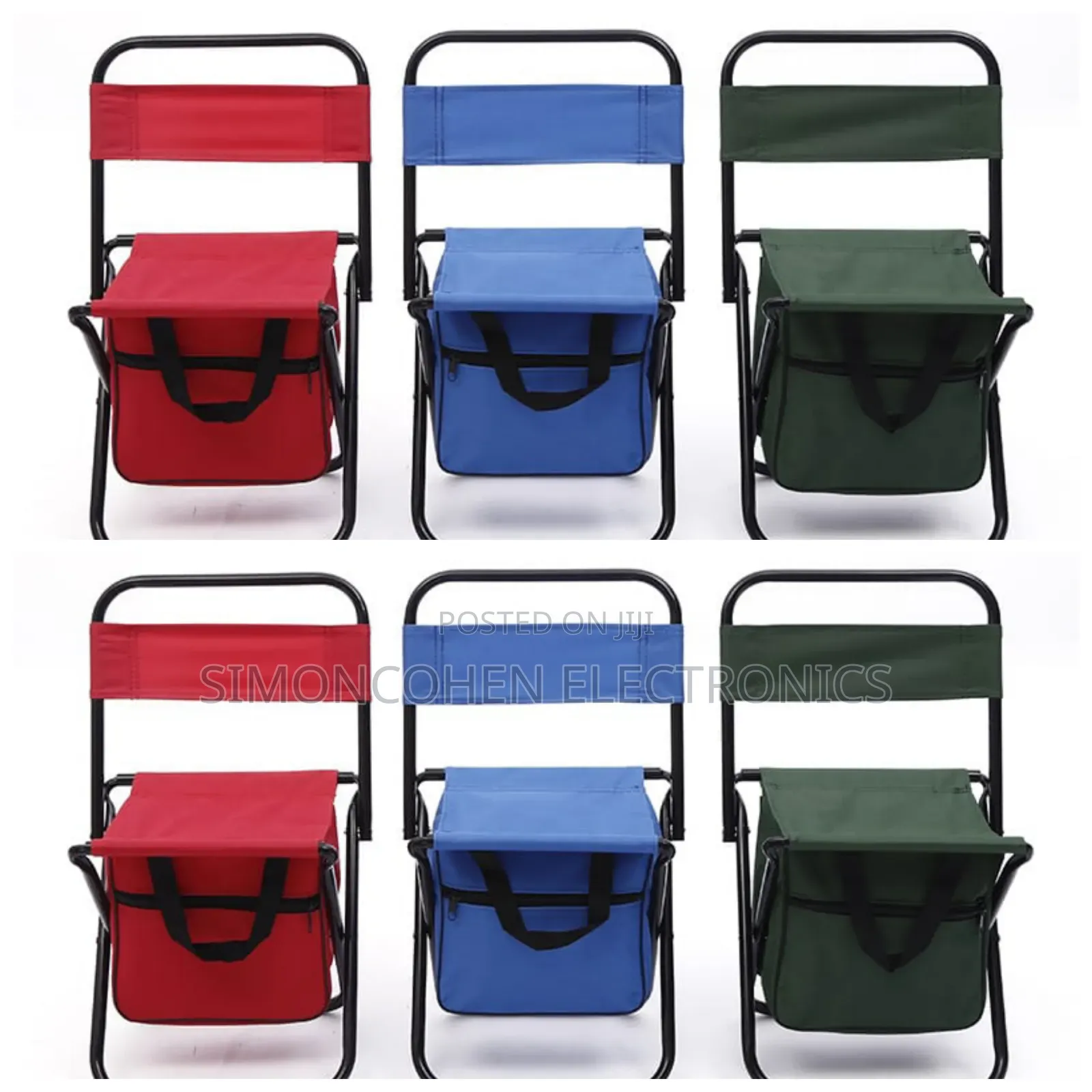 Foldable Camping Chair With Storage Pouch