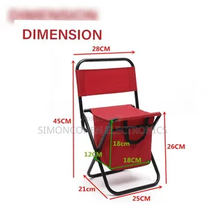 Foldable Camping Chair With Storage Pouch