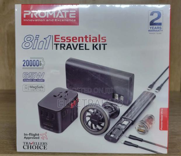 Promate 8in1 Essentials 65w 20000mah Travel Kit Brand New