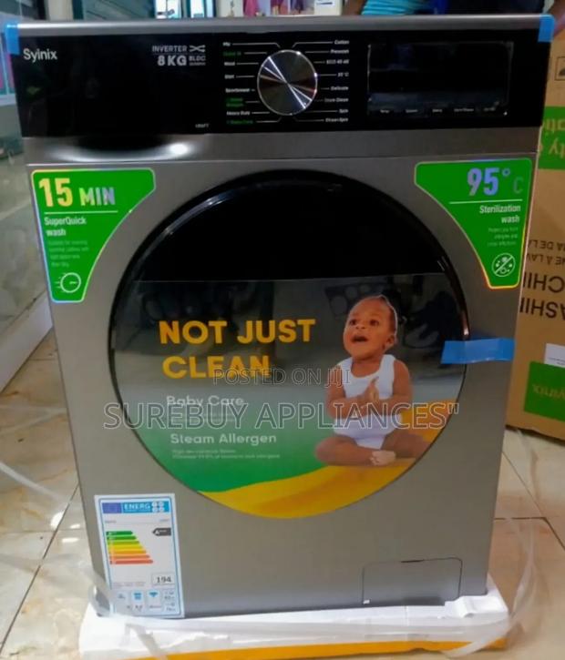 Syinix 8kg Front Load Washing Machine Wash and Spin - main view