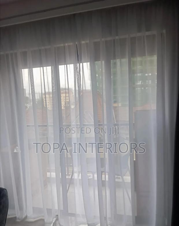 Plain White Door Sheer Curtains That Allow Light In - main view