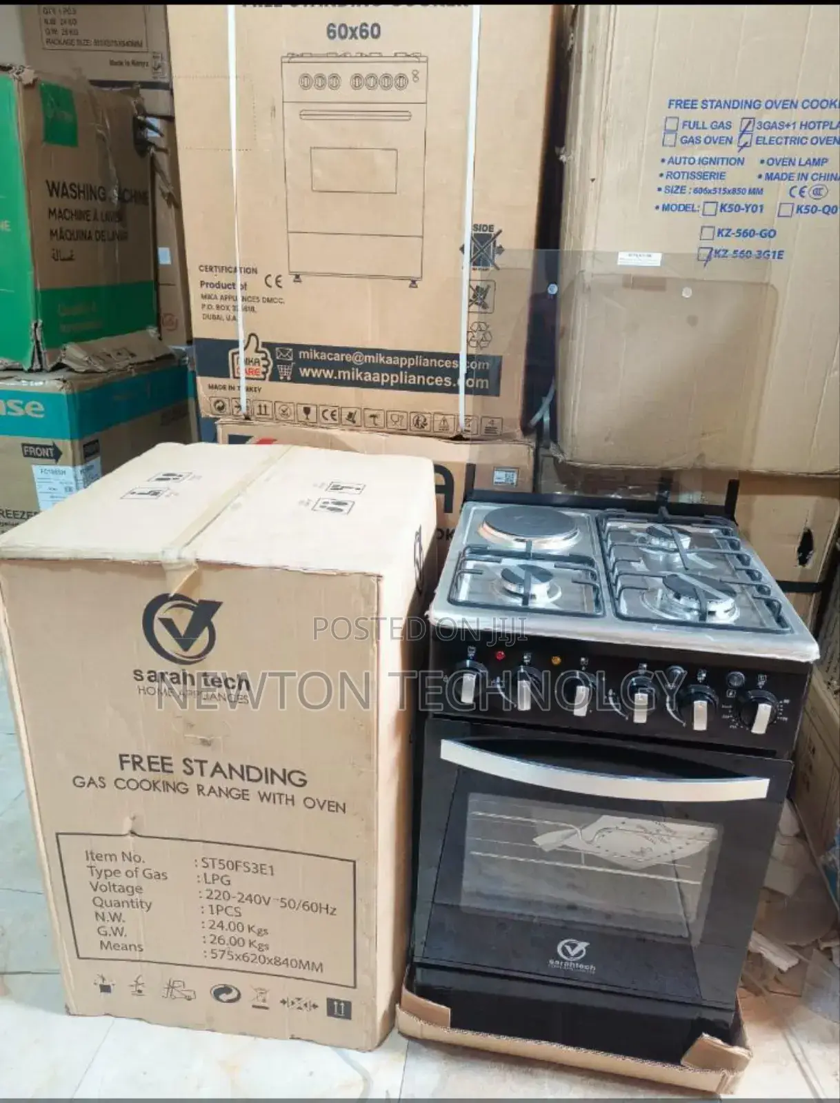 50*55 Sarahtech 3+1 Jet Standing Cooker