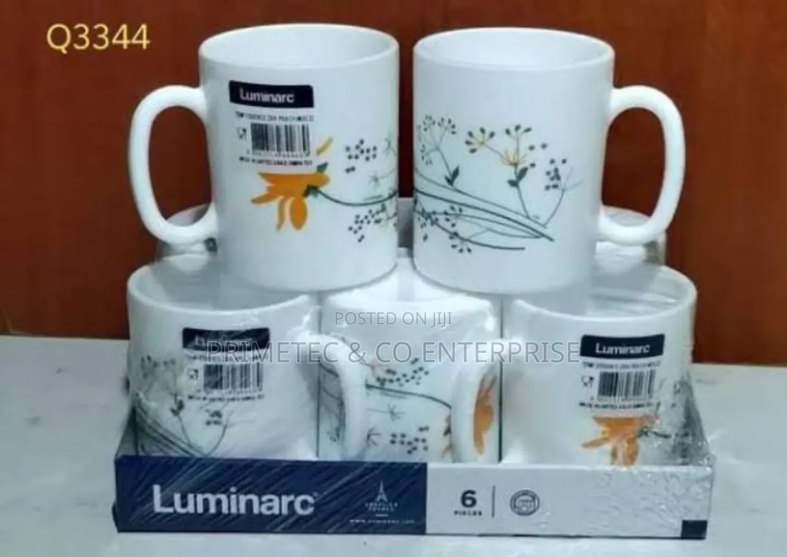 6pcs Luminarc Flowered Cups/ Mug