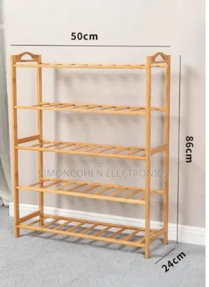 Bamboo Shoe Rack 5 Layer