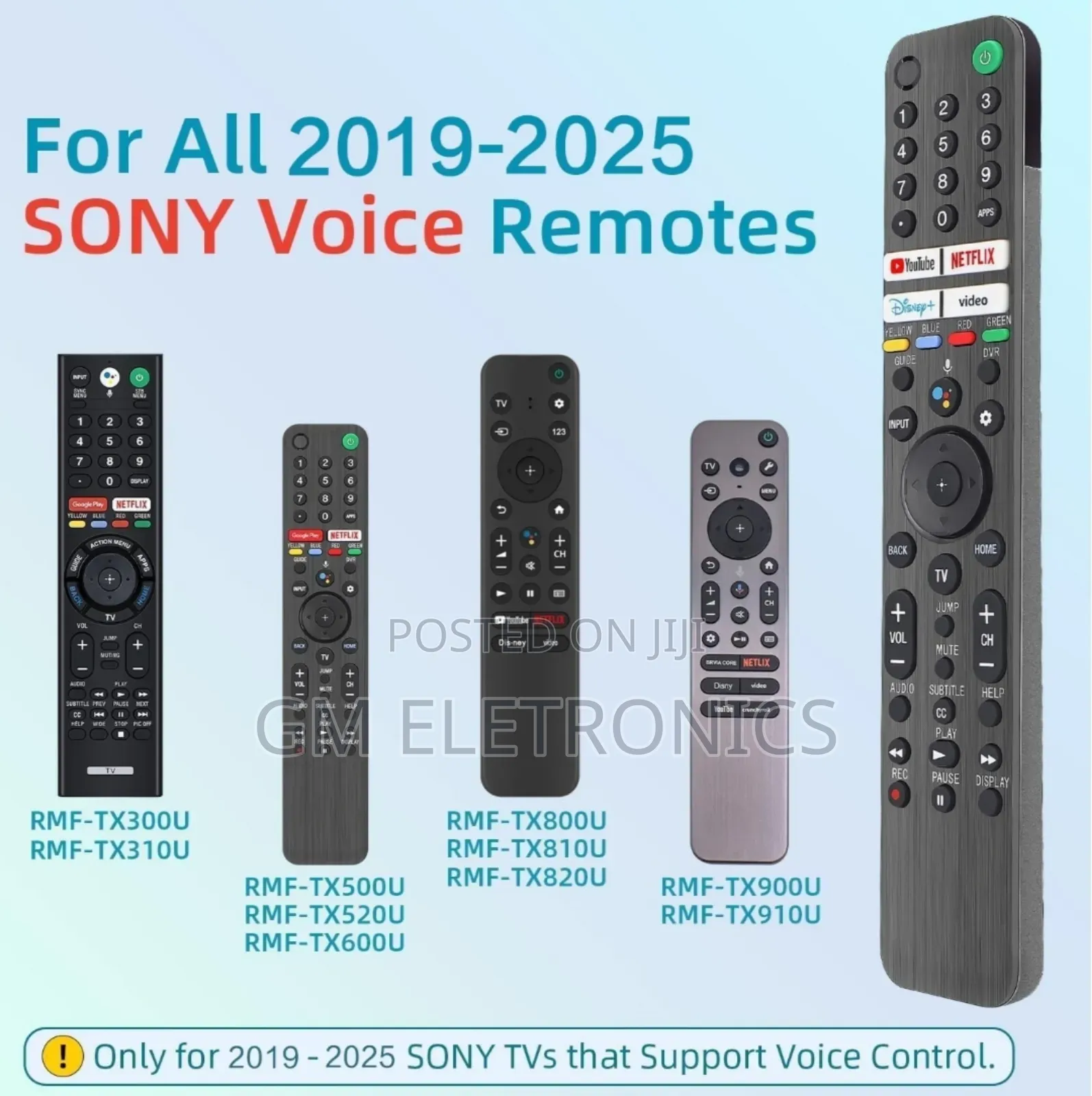 Sony Voice Remote Control RMF-Tx500u + Free Batteries.