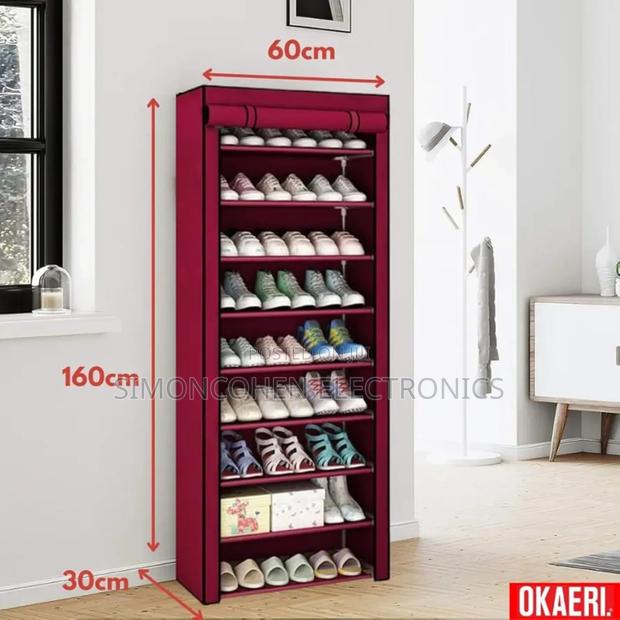 Single Column 9 Layer Shoe Rack - thumbnail 2