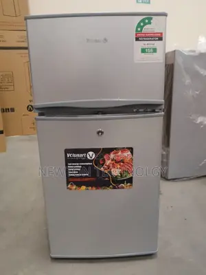 Silver Volsmart 108 Litres Double Door Refrigerator