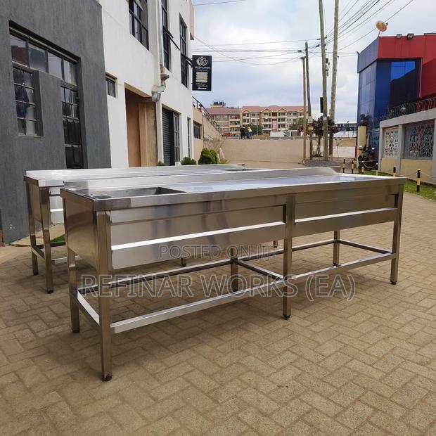 Stainless Steel Work Tables - Custom Designed Built to Fit - thumbnail 5