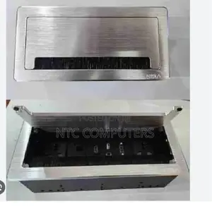Silver Flip-up Socket With 2 Universal Sockets, 1 Internet