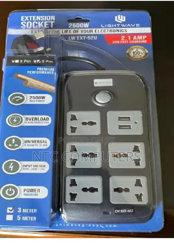 Lw Ext 52u - Extension Socket - 3p / 5 Way + 2 Usb Fast - main view