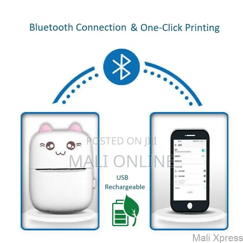 Mini Pocket Bluetooth Wireless Inkless Thermal Printer