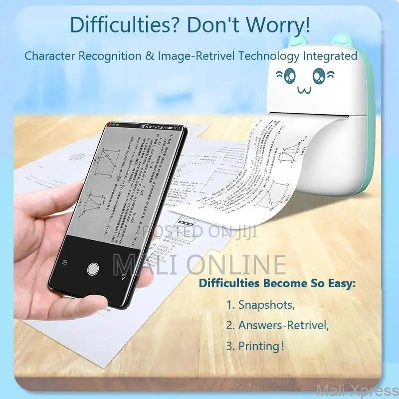 Mini Pocket Bluetooth Wireless Inkless Thermal Printer