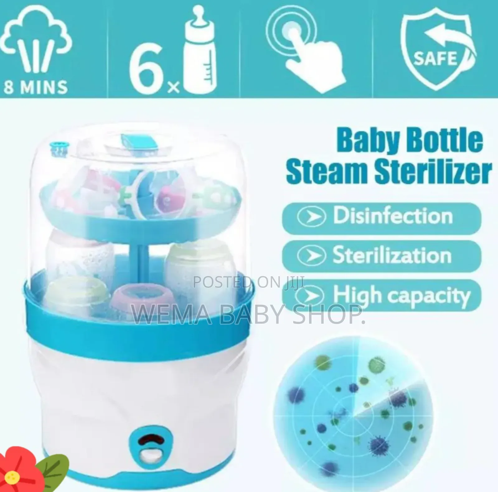 Electric Baby Bottle Sterilizer/Disinfector/Rack