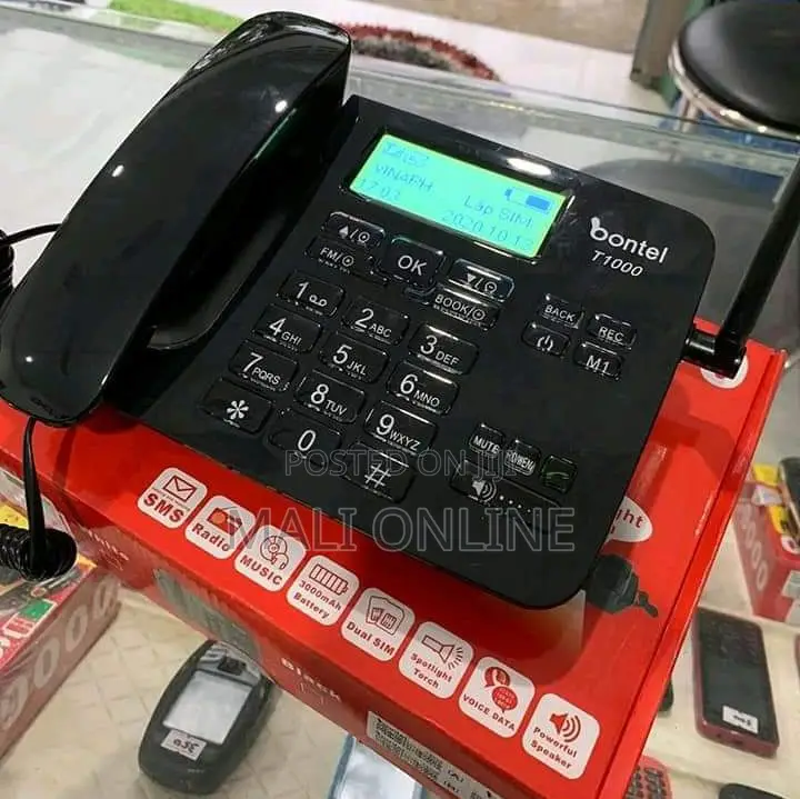 Bontel T1000 Gsm Wireless Landline Phone 3000mah Dual Sim