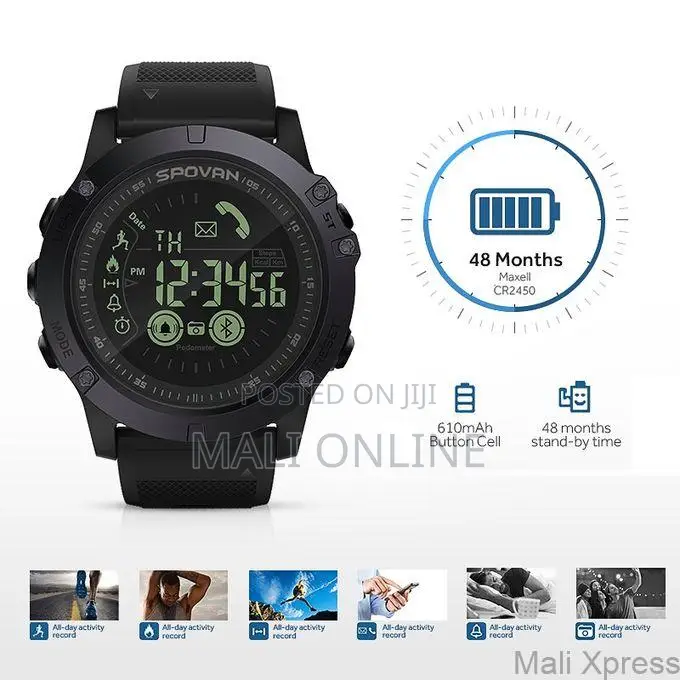 Spovan Pr1 Tactical Sports Bluetooth Watch 50m Waterproof