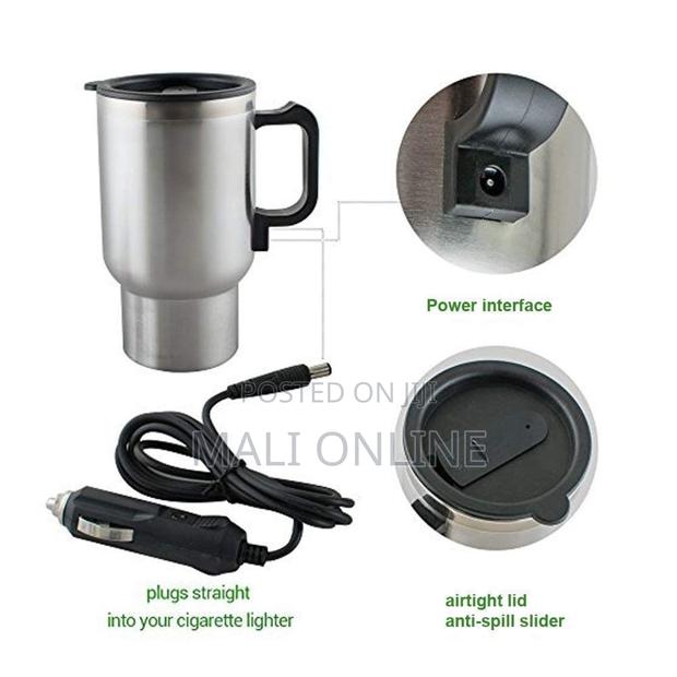12v Electric Car Mug Stainless Steel 450ml - thumbnail 2