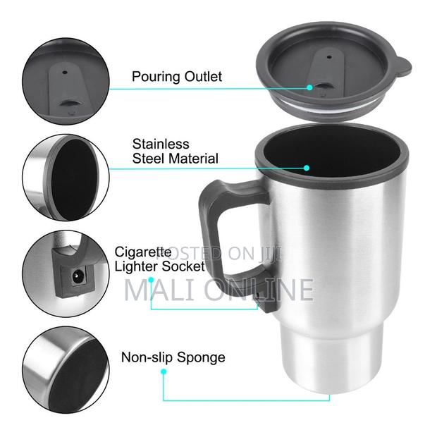 12v Electric Car Mug Stainless Steel 450ml - thumbnail 5