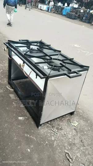 Closed Commercial Two Burner Gas Grill Jikos