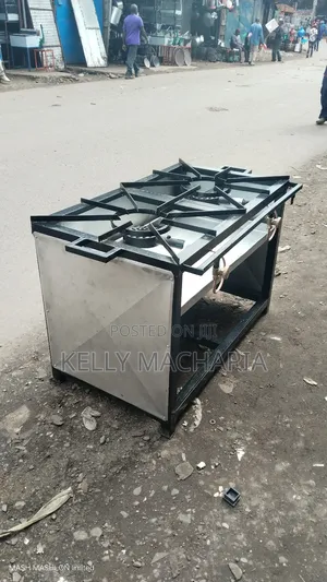 Closed Commercial Two Burner Gas Grill Jikos