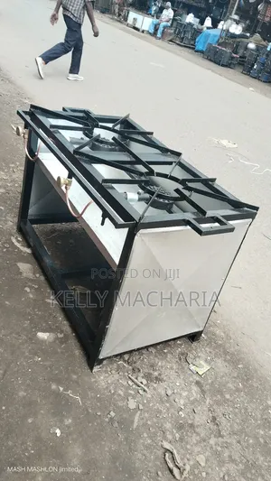 Closed Commercial Two Burner Gas Grill Jikos
