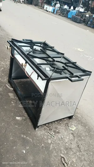Closed Commercial Two Burner Gas Grill Jikos